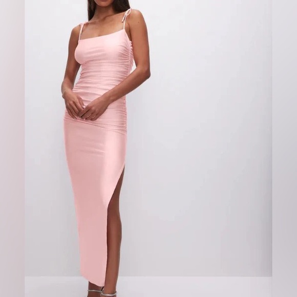 Good American Ruched Slip Maxi - Picture 1 of 4